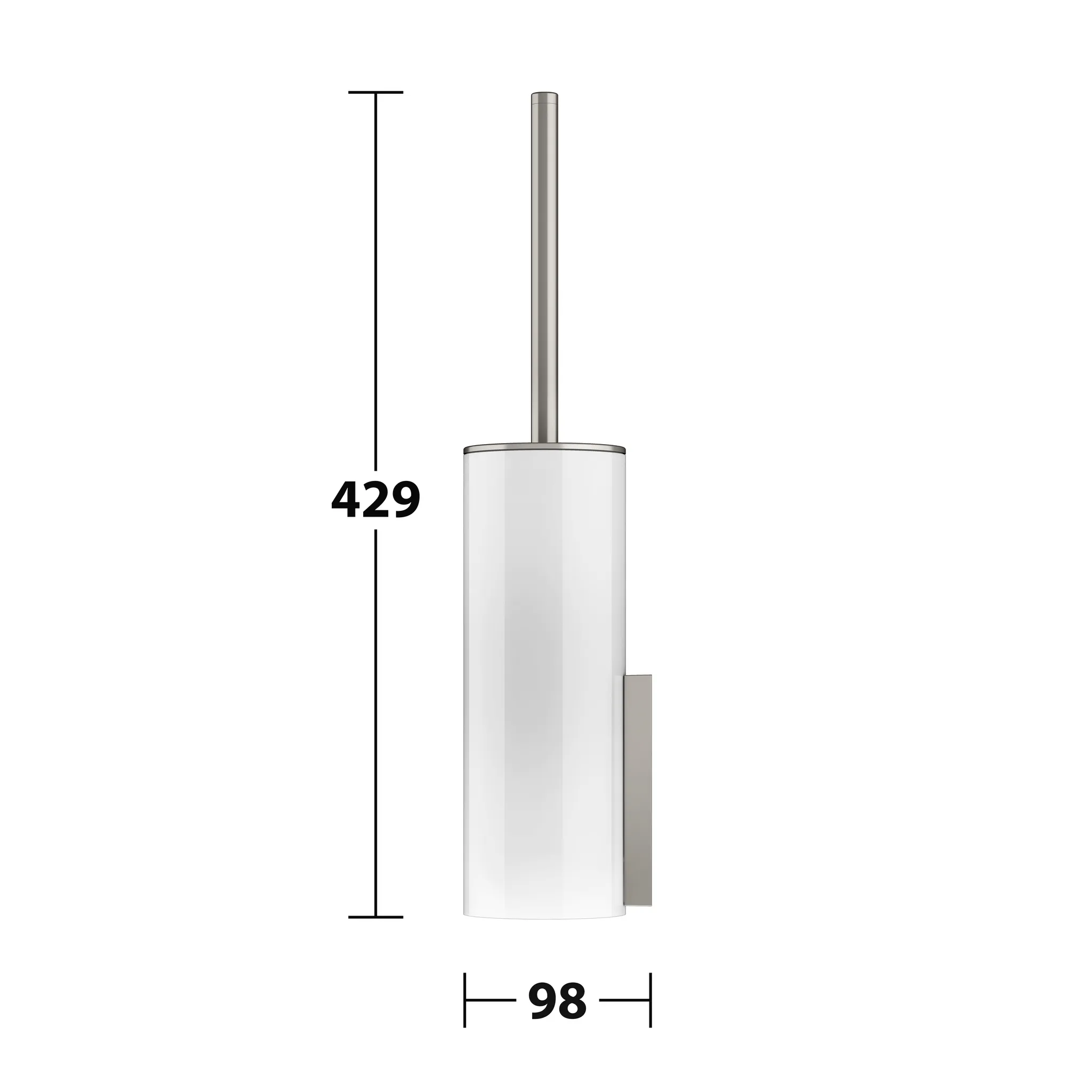 Edition 400 11564059000 Toilettenbürstengarnitur komplett Nickel gebürstet