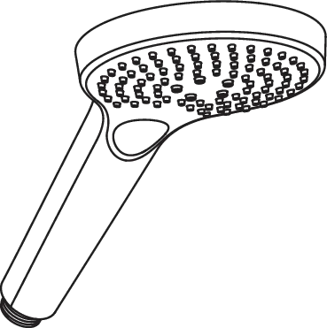 HEWI Handbrause PG87, 3-Strahl mit soft-clean Antikalknoppen, schwarz matt HEWI Handbrause PG87, 3-Strahl mit soft-clean Antikalknoppen, schwarz matt