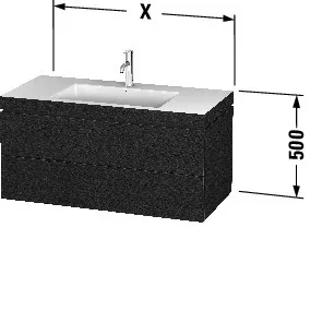 Duravit Möbelset c-shaped Set wandhängend wandhängend „L-Cube“ 80 × 50 × 48 cm Eiche Schwarz Duravit Möbelset c-shaped Set wandhängend wandhängend „L-Cube“ 80 × 50 × 48 cm Eiche Schwarz