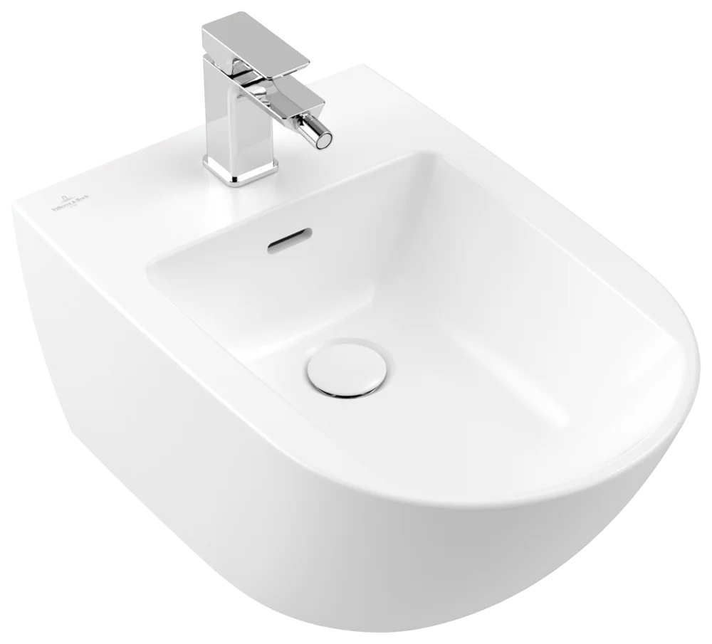 Villeroy & Boch Antao Bidet wandhängend, Stone White CeramicPlus, 560 x 375 x 270 mm