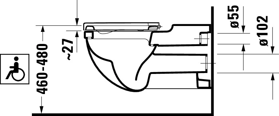 Duravit Starck 3 Vital 700 mm Tiefspüler, barrierefrei, weiß Duravit Starck 3 Vital 700 mm Tiefspüler, barrierefrei, weiß