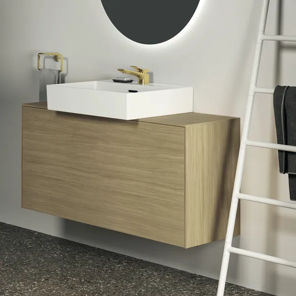 Ideal Standard Conca Cube Handtuchring, eckig, Brushed Gold