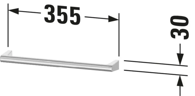 Duravit Handtuchhalter „Sivida“, Befestigung sichtbar, 1-armig 35,5 × 3 × 7 cm Duravit Handtuchhalter „Sivida“, Befestigung sichtbar, 1-armig 35,5 × 3 × 7 cm