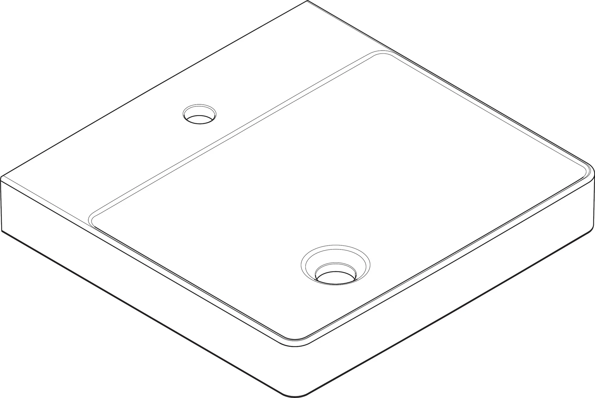 Hansgrohe Waschbecken „Xelu Q“, Hahnlochposition mittig in Weiß Hansgrohe Waschbecken „Xelu Q“, Hahnlochposition mittig in Weiß