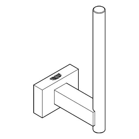 Reserve-Toilettenpapierhalter Essentials Cube 40623_1, Wandmontage, chrom Reserve-Toilettenpapierhalter Essentials Cube 40623_1, Wandmontage, chrom