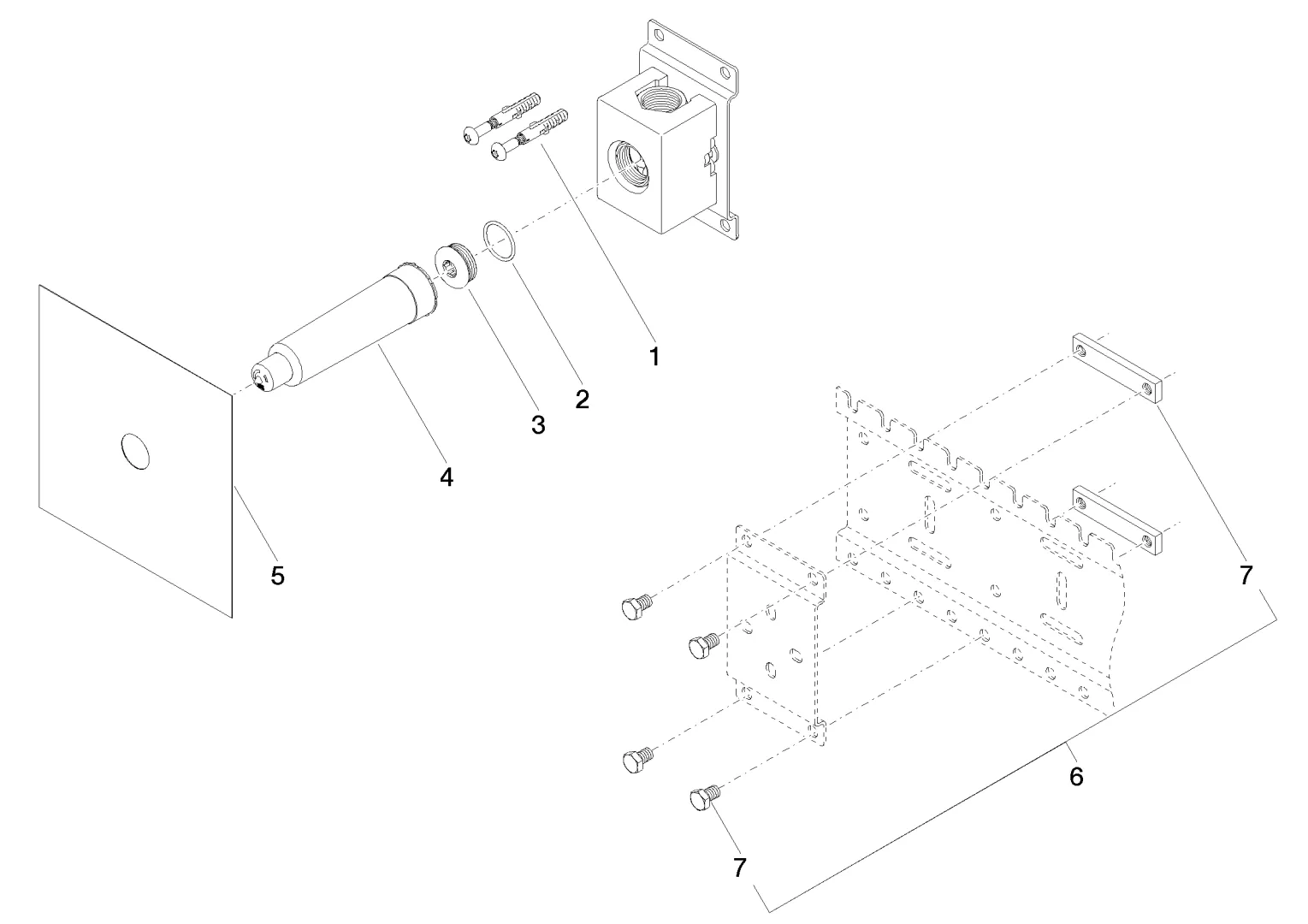 Dornbracht UP-Ventil ¾" - DR-Messing, bleifrei