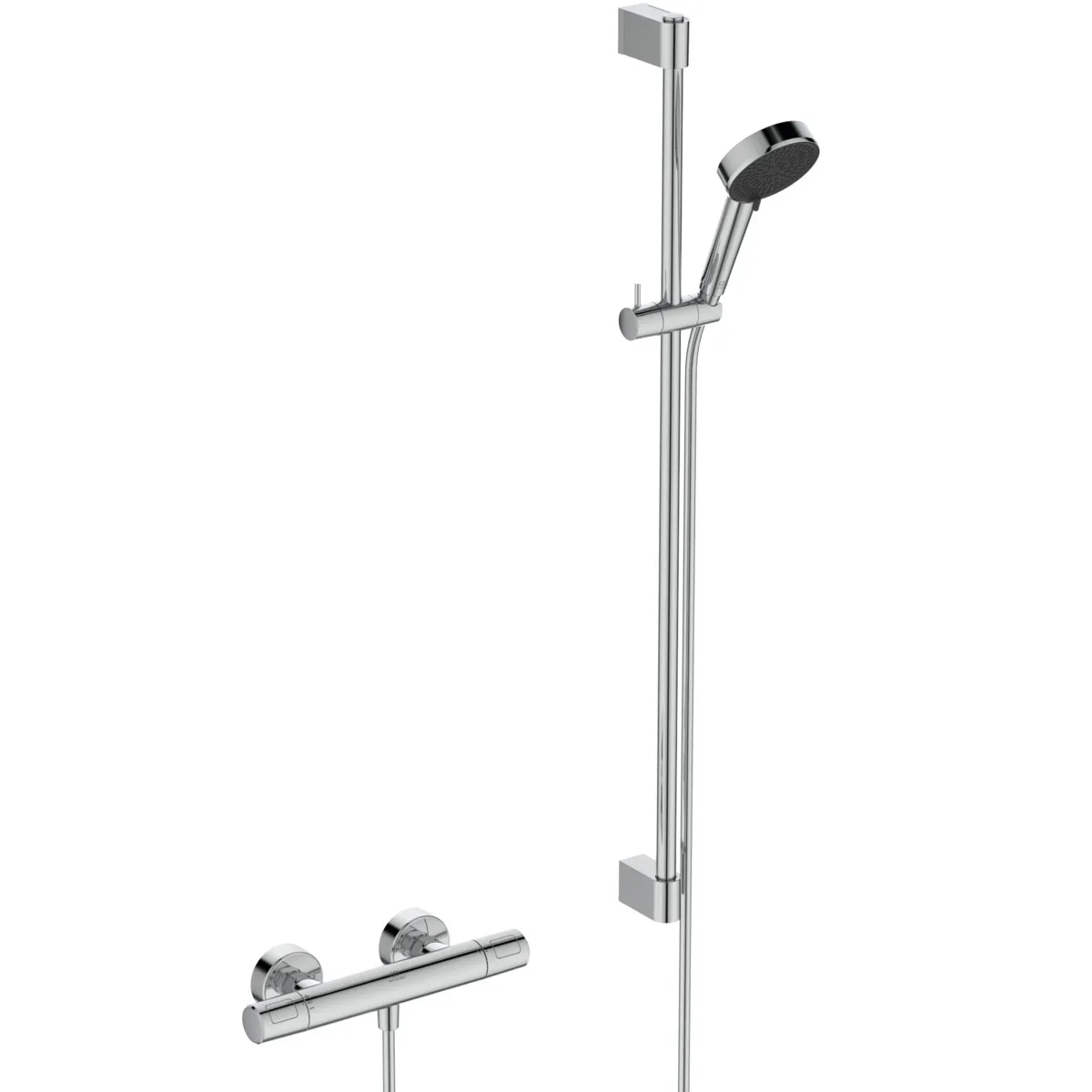 Gleitstangekombination „CerathermT25N“, Befestigung verdeckt in Chrom Gleitstangekombination „CerathermT25N“, Befestigung verdeckt in Chrom