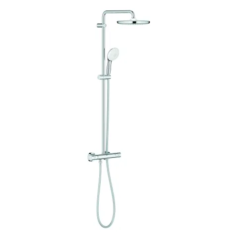 Duschsystem Tempesta 250 26670_1, mit Thermostatbatterie, Wandmontage, Kopfbrause Tempesta 250, weiße Rückseite, Strahlart: Rain, Handbrause Tempesta 110, 2 Strahlarten, Water Saving, Maximaler Durchfluss (bei 3 bar): 8.5 l/min, chrom Duschsystem Tempesta 250 26670_1, mit Thermostatbatterie, Wandmontage, Kopfbrause Tempesta 250, weiße Rückseite, Strahlart: Rain, Handbrause Tempesta 110, 2 Strahlarten, Water Saving, Maximaler Durchfluss (bei 3 bar): 8.5 l/min, chrom