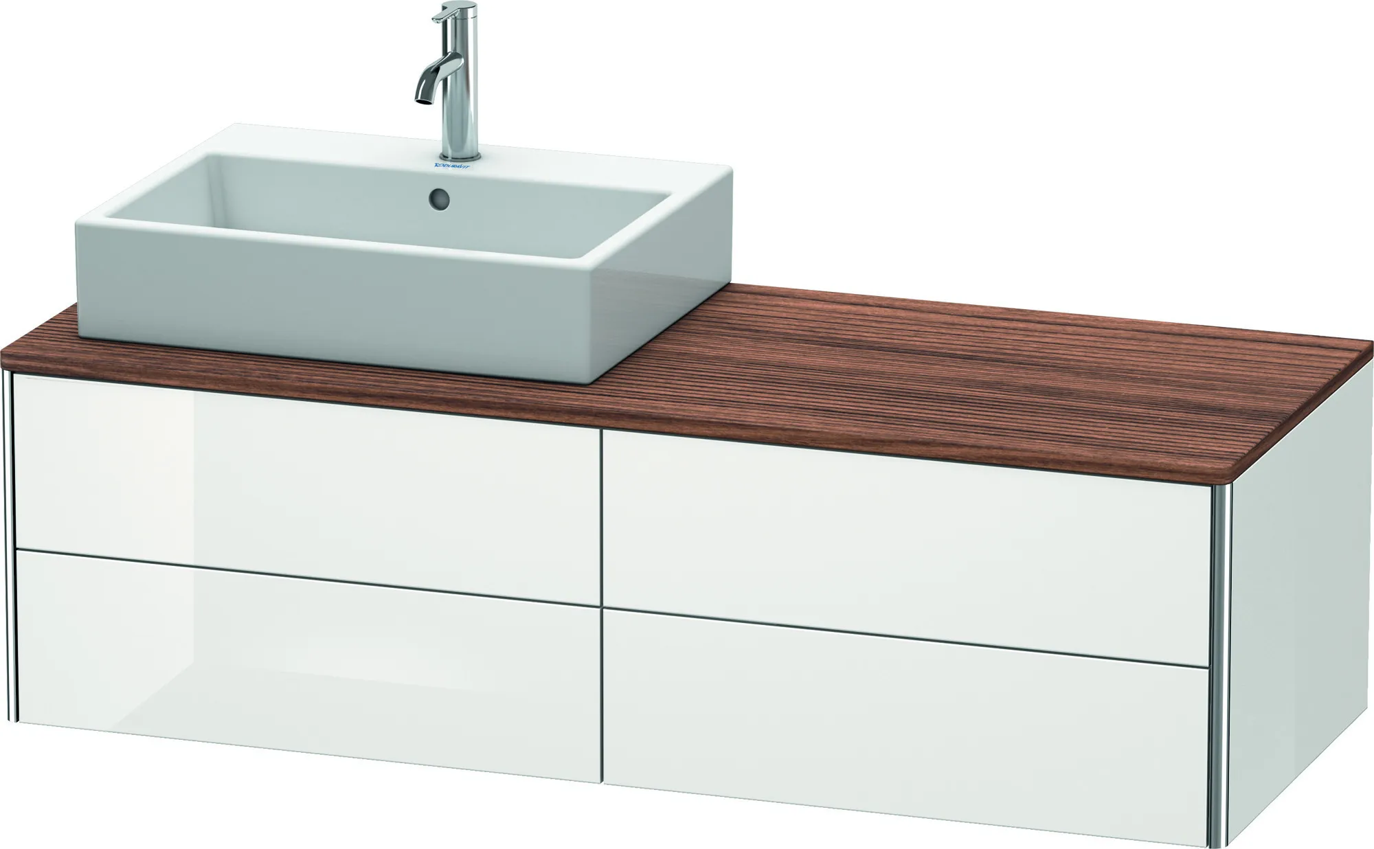 Duravit Waschtischunterschrank wandhängend „XSquare“ 140 × 40 × 54,8 cm Weiß Hochglanz Duravit Waschtischunterschrank wandhängend „XSquare“ 140 × 40 × 54,8 cm Weiß Hochglanz