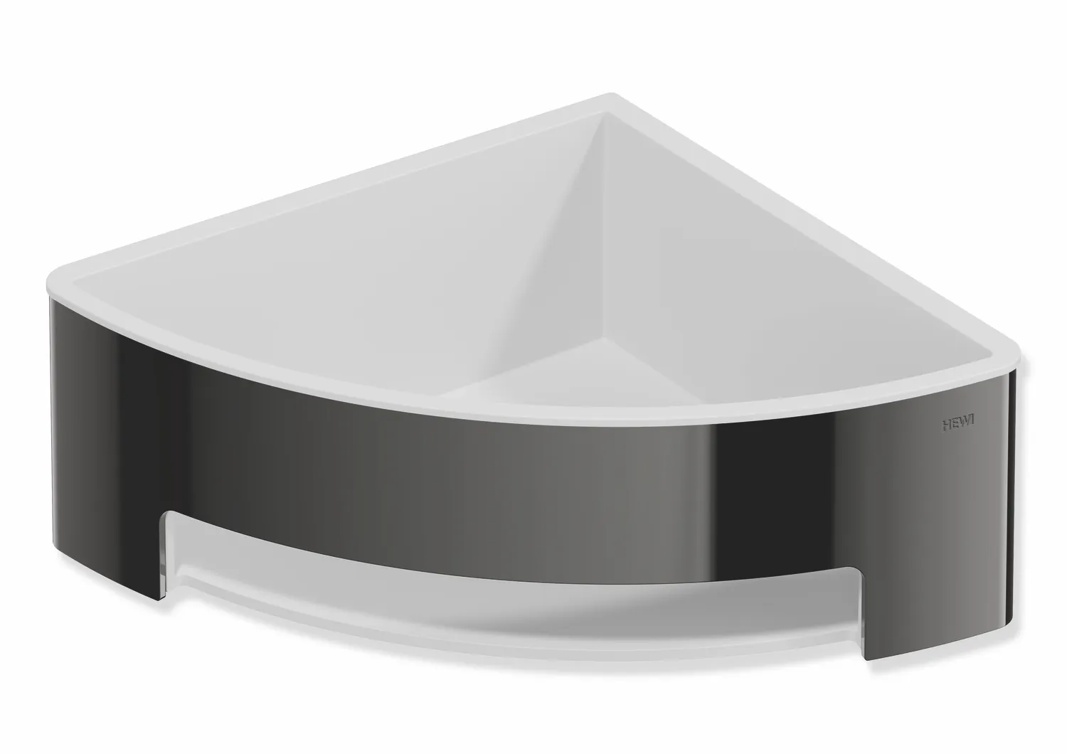 Duschkorb des Systems 900, Halter aus Edelstahl, PVD, Einsatz aus Kunststoff, weiß, H: 67 mm, Schenkellänge 170 mm, in Farbe CK (messing glänzend)