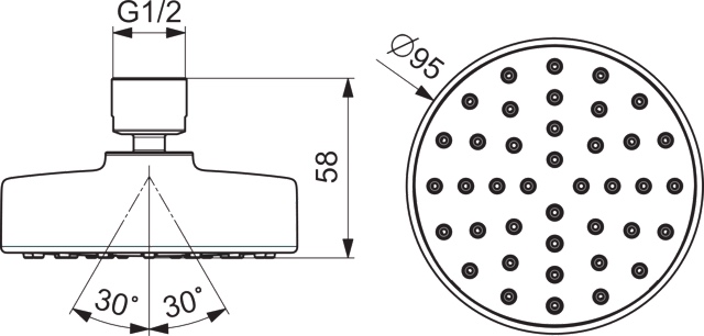 HansaMEDIJET Kopfbrause HansaMEDIJET 4429 1-strahlig d 95 mm DN15 Chrom HansaMEDIJET Kopfbrause HansaMEDIJET 4429 1-strahlig d 95 mm DN15 Chrom