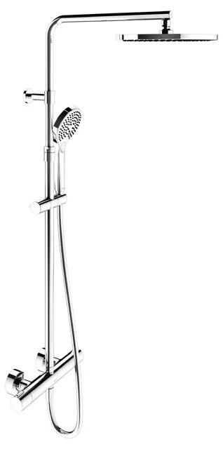 KEUCO PLAN BLUE Thermostat-Brausearmatur Aufputz mit Kopfbrause verchromt KEUCO PLAN BLUE Thermostat-Brausearmatur Aufputz mit Kopfbrause verchromt