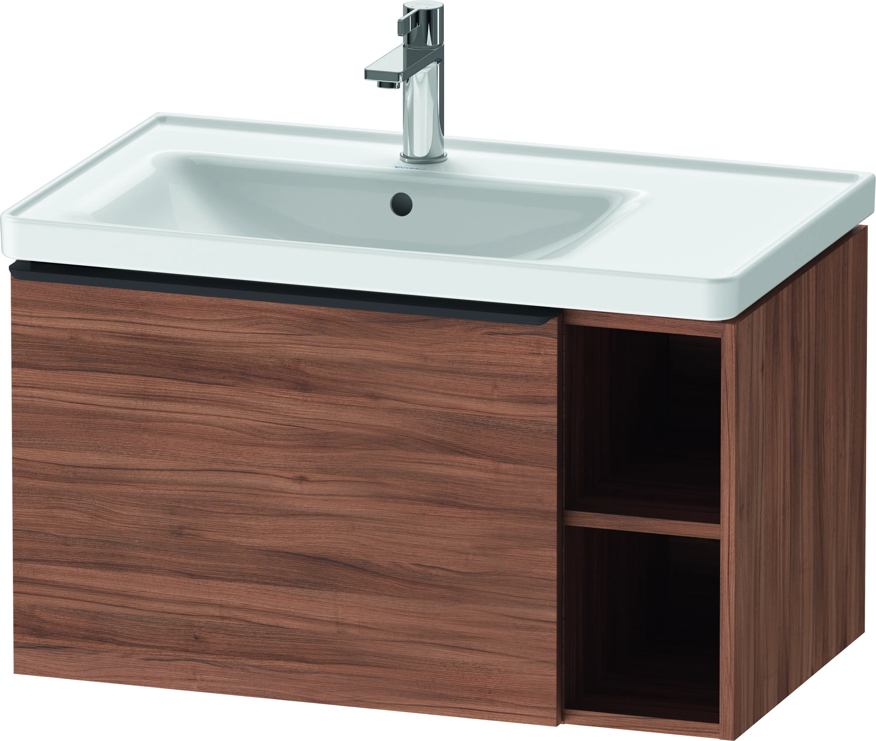 Duravit Waschtischunterschrank wandhängend „D-Neo“ 78,4 × 44 × 45,2 cm Nussbaum Natur