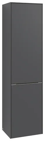 Villeroy & Boch Hochschrank mit Wäschekorb-Klappe „Subway 3.0“ 45 × 171 × 36,2 × 36,2 cm 1 Tür, 1 Wäscheklappe, 1 × fixer Fachboden, Anschlag: links, 2 × Glasfachboden, 1 Tür, Anschlag links