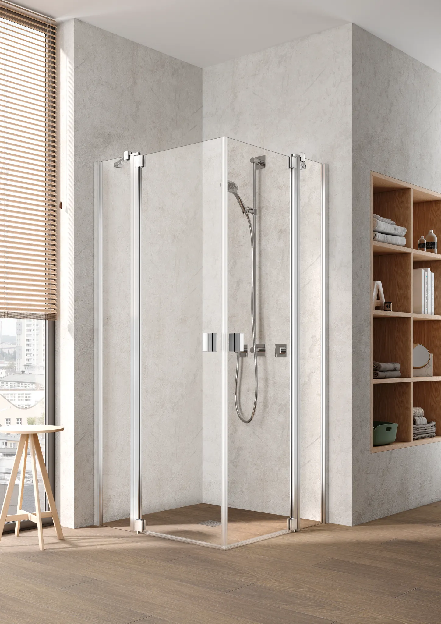 Kermi Duschtür Eckeinstieg 2-teilig Pendeltüren mit Festfeldern Halbteil rechts „RAYA“ Glas Klar, Profile Silber Mattglanz, BV: 720 - 750 mm GAK: 705 - 735 mm WE: 730 - 760 mm H: 1850 mm Kermi Duschtür Eckeinstieg 2-teilig Pendeltüren mit Festfeldern Halbteil rechts „RAYA“ Glas Klar, Profile Silber Mattglanz, BV: 720 - 750 mm GAK: 705 - 735 mm WE: 730 - 760 mm H: 1850 mm