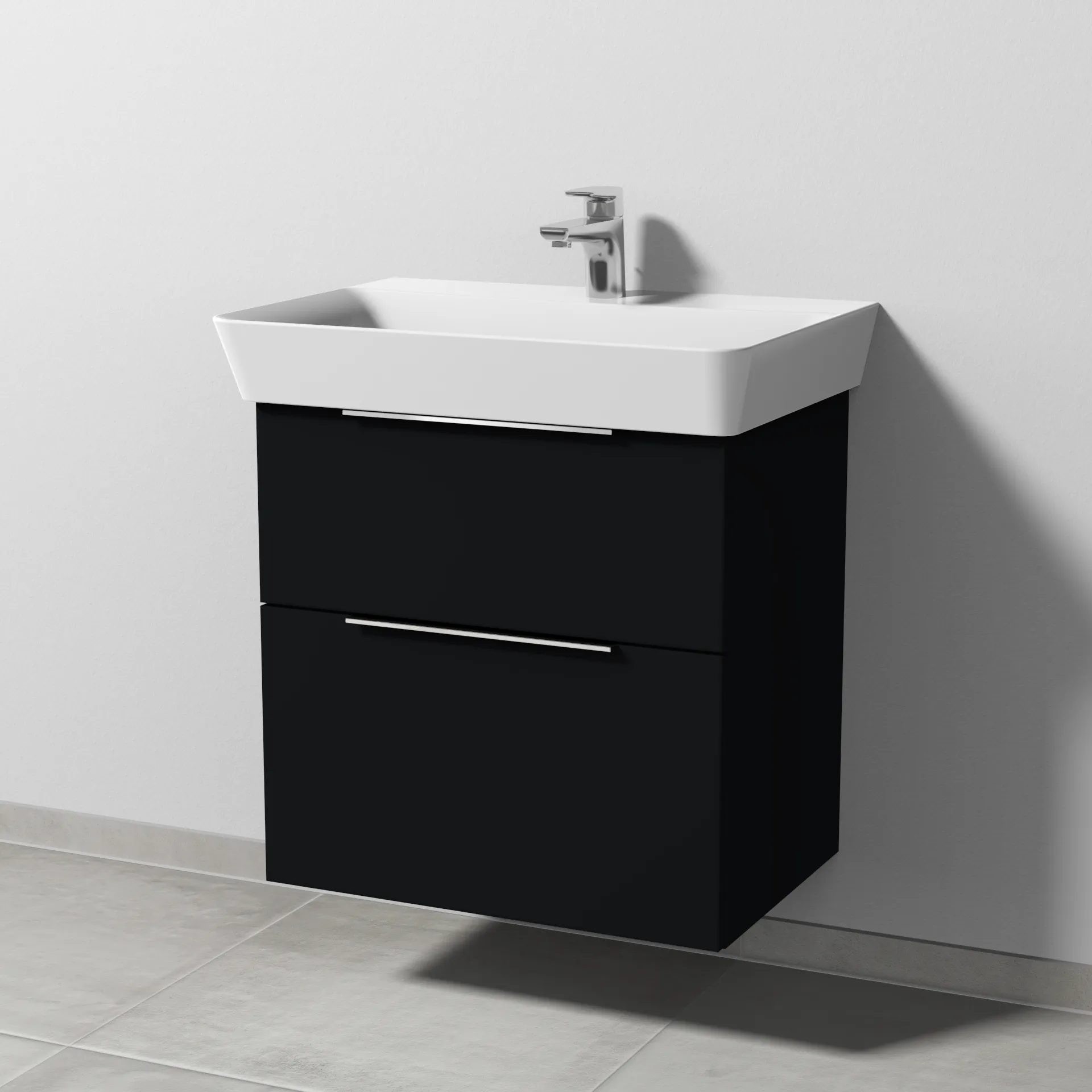 Sanipa Waschtischunterschrank „3way“ 580 × 582 × 402 mm in Schwarz (matt) Sanipa Waschtischunterschrank „3way“ 580 × 582 × 402 mm in Schwarz (matt)