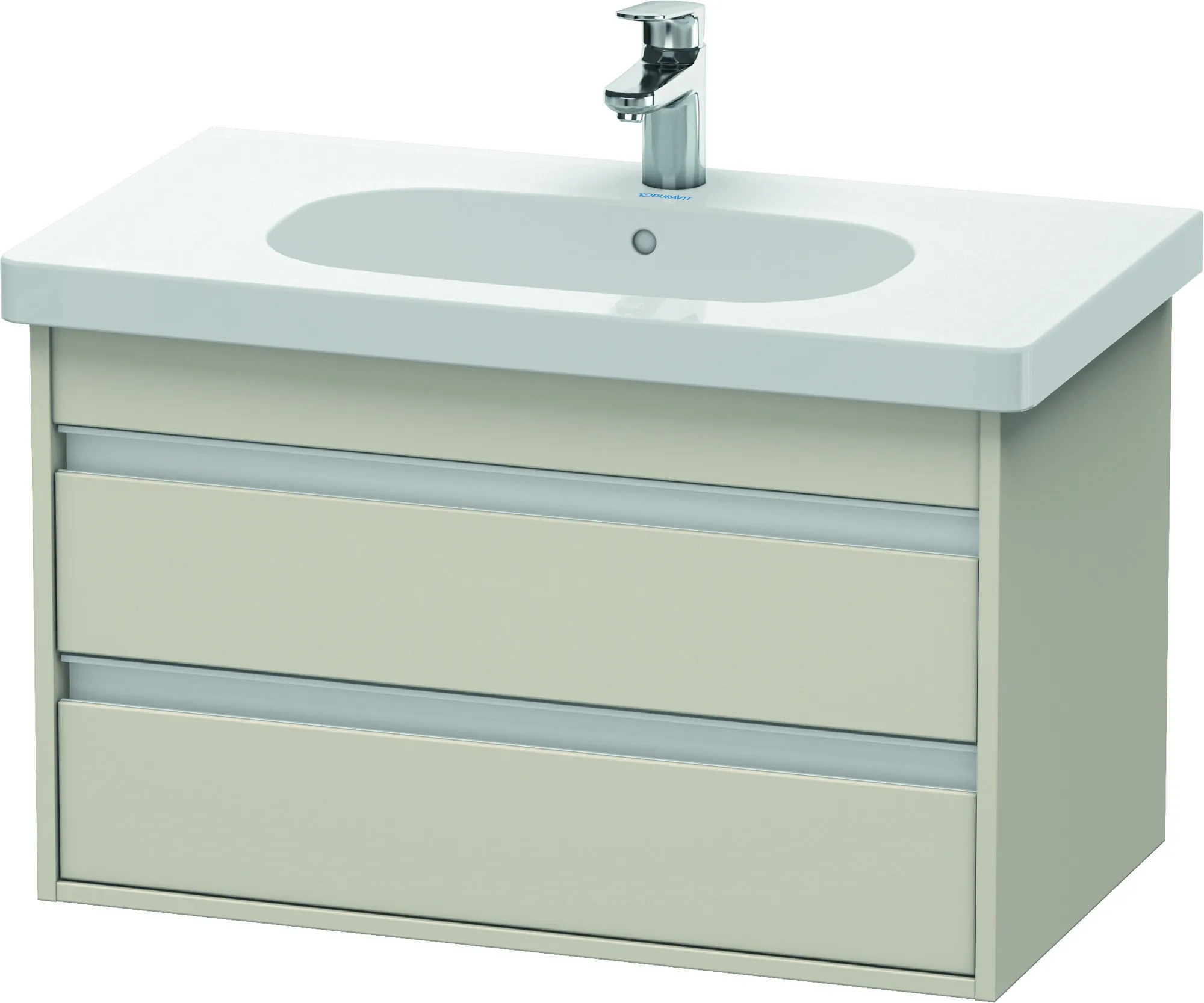 Duravit Waschtischunterschrank wandhängend „Ketho“ 80 × 48 × 45,5 cm Taupe Matt
