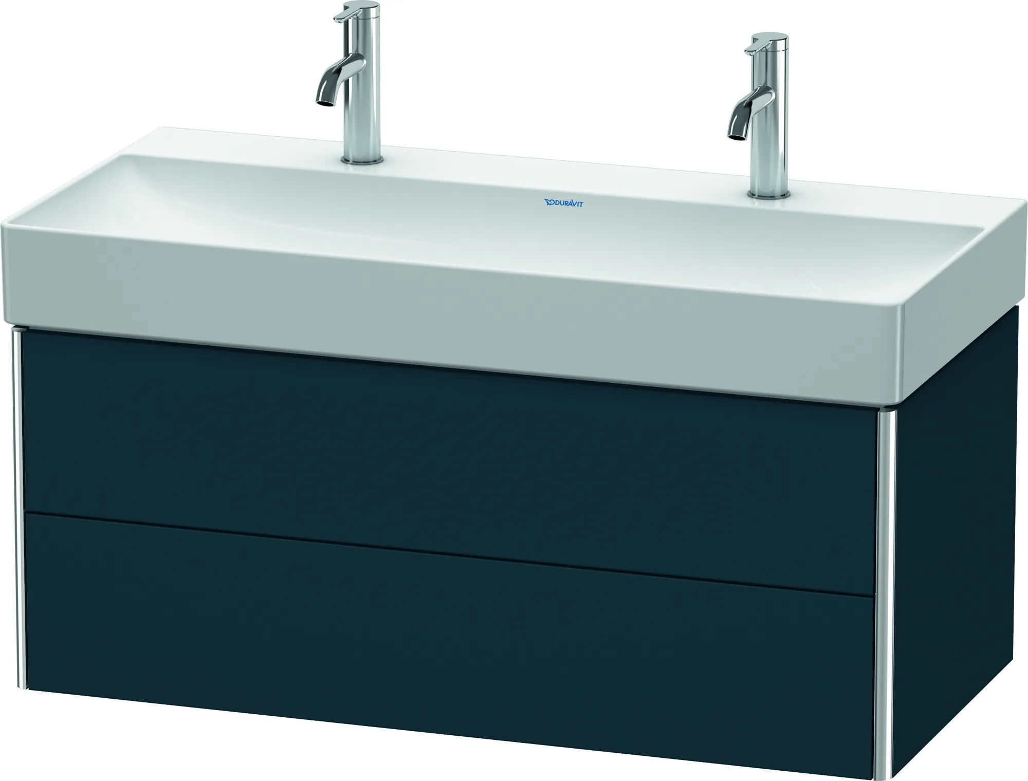 Duravit Waschtischunterschrank wandhängend „XSquare“ 98,4 × 39,7 × 46 cm Nachtblau Seidenmatt Duravit Waschtischunterschrank wandhängend „XSquare“ 98,4 × 39,7 × 46 cm Nachtblau Seidenmatt