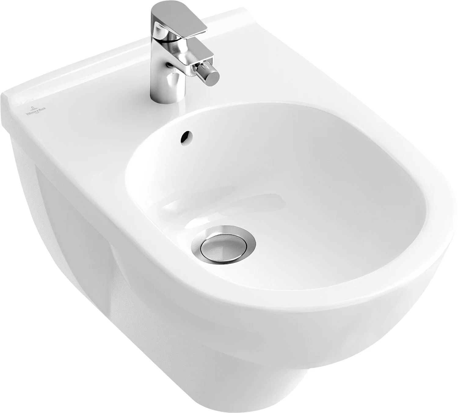 Villeroy & Boch O.novo Bidet Wandhängend 360x560mm Oval Weiß Alpin CeramicPlus