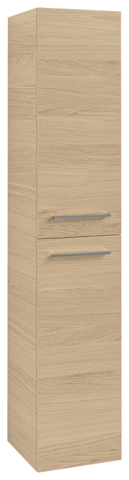 Villeroy & Boch Hochschrank „Avento“ 35 × 176 × 37,2 × 37,2 cm in Nordic Oak, Anschlag rechts, Soft Closing, 2 Türen