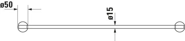 Duravit Badetuchhalter „Starck T“, Befestigung sichtbar, 1-armig 81 cm Duravit Badetuchhalter „Starck T“, Befestigung sichtbar, 1-armig 81 cm