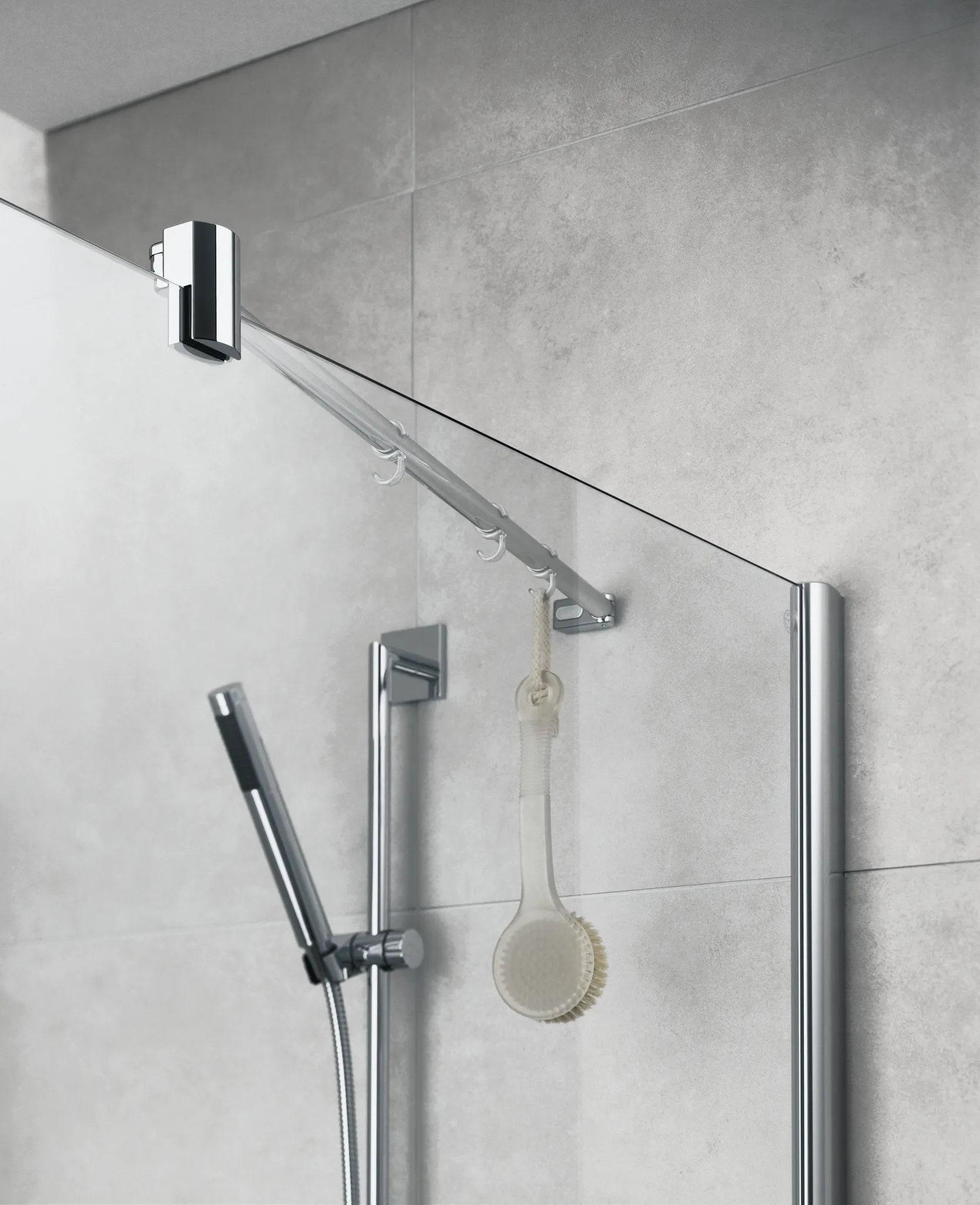Kermi Seitenwand Seitenwand für Ecke „Diga“ Glas Klar, Profile Silber Hochglanz, BV: 680 - 700 mm GAK: 665 - 685 mm WE: 690 - 710 mm H: 1850 mm
