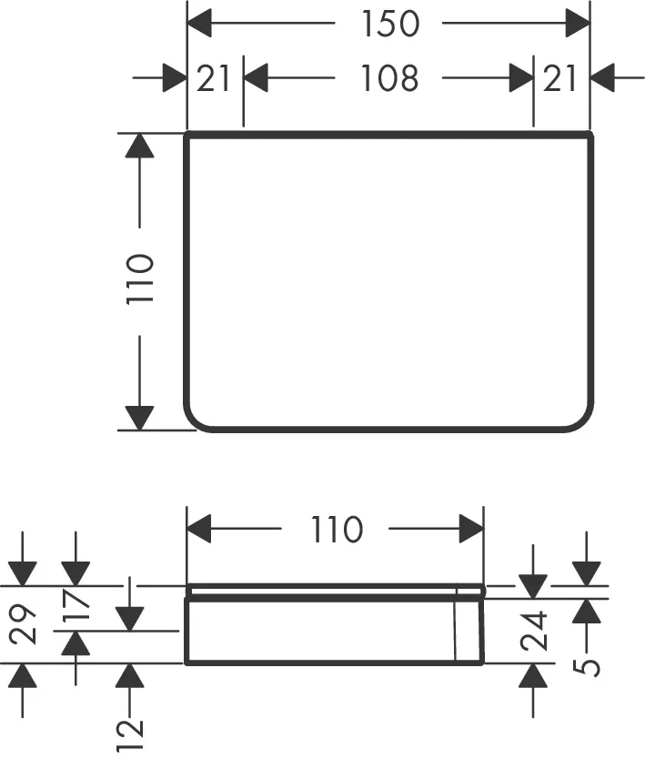 Ablage Axor Universal Accessories 150mm chrom Ablage Axor Universal Accessories 150mm chrom