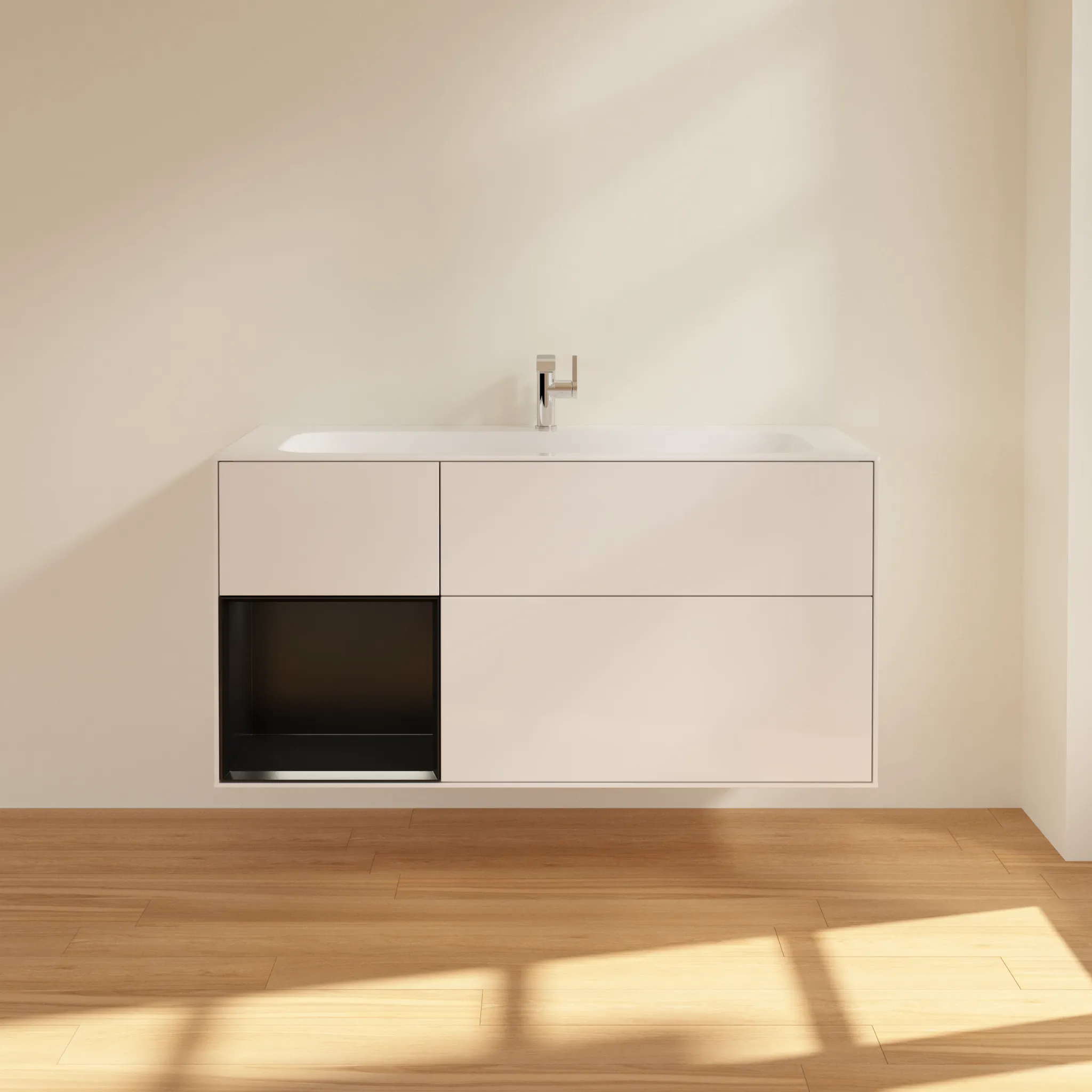 Villeroy & Boch Waschtischunterschrank „Finion“ für Schrankwaschtisch 1196 × 591 × 498 mm Glossy White Lacquer, für Becken mittig Villeroy & Boch Waschtischunterschrank „Finion“ für Schrankwaschtisch 1196 × 591 × 498 mm Glossy White Lacquer, für Becken mittig