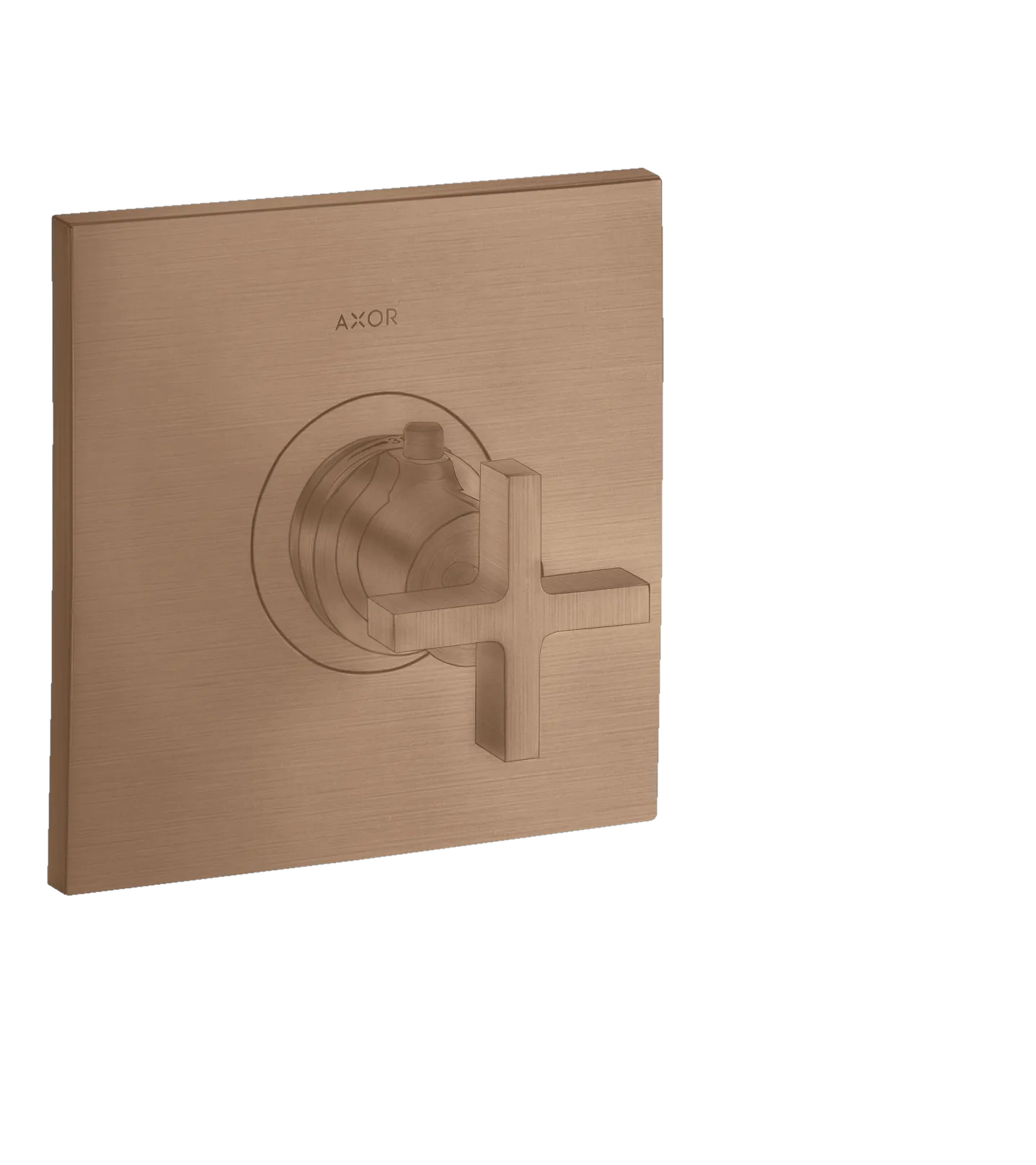 Hansgrohe AXOR Citterio Thermostat HighFlow Unterputz mit Kreuzgriff, Brushed Red Gold