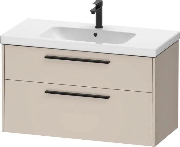 Duravit Waschtischunterschrank Wandhängend „D-Code“ 98,4 × 55,5 × 46 cm in Taupe Matt