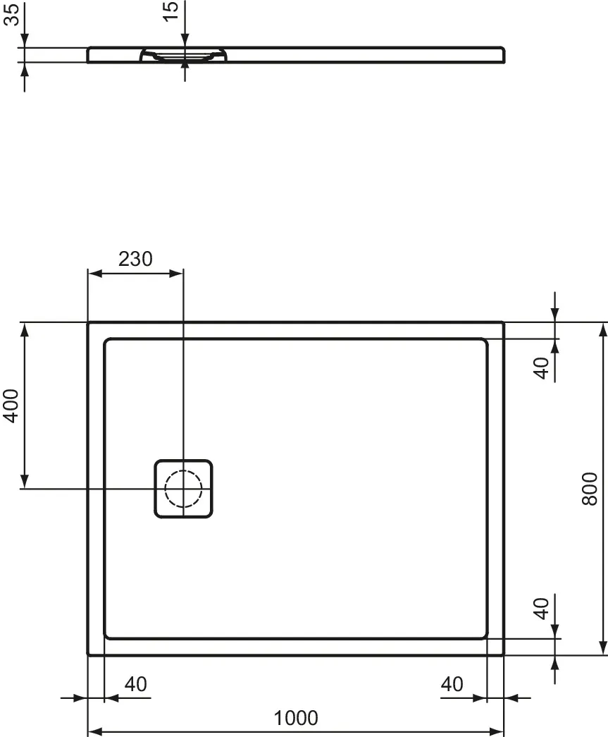 Ideal Standard Duschwanne „UltraFlatEvo“