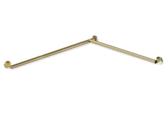 HEWI System 900 Duschhandlauf, Edelstahl, PVD beschichtet, waagerechte Längen 965 mm, Durchmesser 32 mm, Ausführung rechts