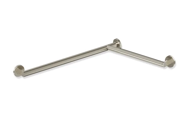 HEWI System 900 Duschhandlauf, Edelstahl, PVD, waagerechte Längen 947 x 495 mm, Ausführung rechts