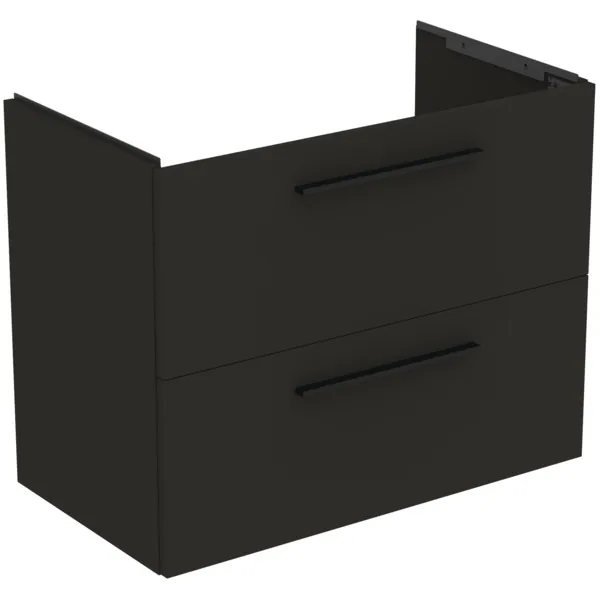 Möbelpaket i.life A mit Waschtisch 80cm und Unterschrank mit chrom Griff Weiß matt