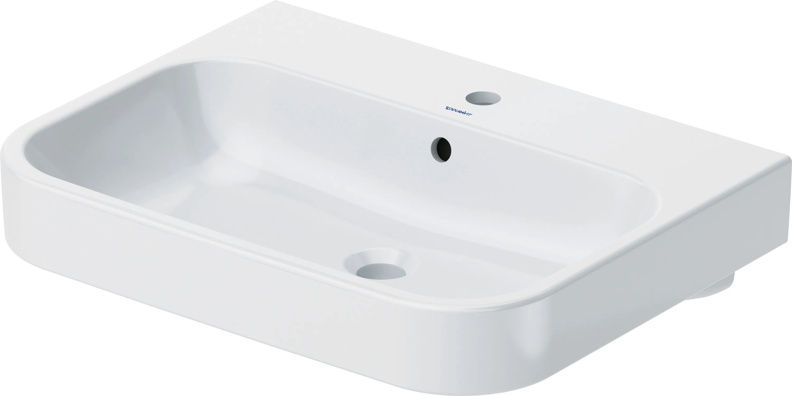 Wandwaschtisch „Happy D.2“, mit Überlauf, Hahnlochposition mittig Wandwaschtisch „Happy D.2“, mit Überlauf, Hahnlochposition mittig