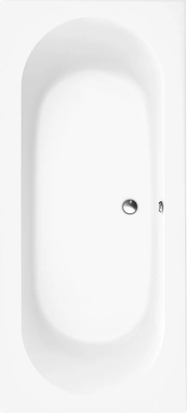 Villeroy & Boch Badewanne „O.novo“ rechteck 180 × 80 cm, Mittelablauf