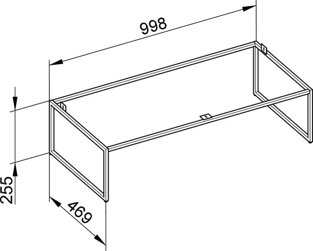KEUCO Untergestell für Waschtischunterbau Modell 33198140004 „X-Line“ in Trüffel KEUCO Untergestell für Waschtischunterbau Modell 33198140004 „X-Line“ in Trüffel