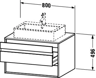 Duravit Waschtischunterschrank wandhängend „Ketho“ 80 × 49,6 × 55 cm in Weiß Hochglanz Duravit Waschtischunterschrank wandhängend „Ketho“ 80 × 49,6 × 55 cm in Weiß Hochglanz