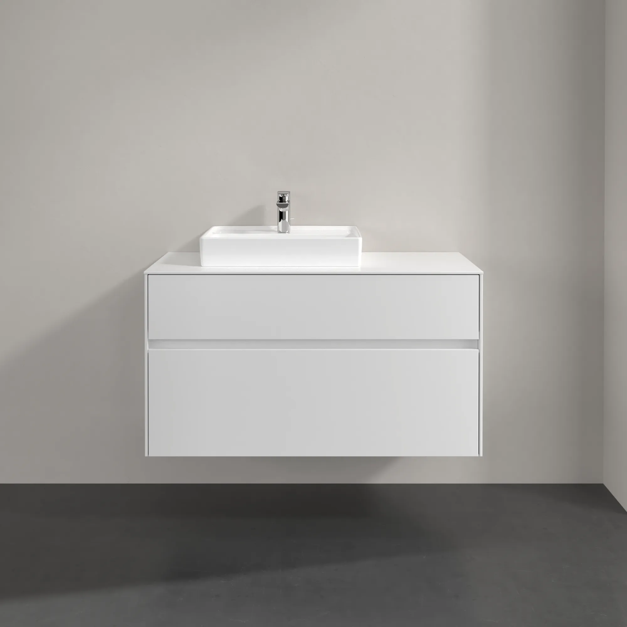Villeroy & Boch Waschbeckenunterschrank Collaro C01400, Eckig White Matt, 1000x548x500mm, mit SoftClosing, 2 Auszüge Villeroy & Boch Waschbeckenunterschrank Collaro C01400, Eckig White Matt, 1000x548x500mm, mit SoftClosing, 2 Auszüge