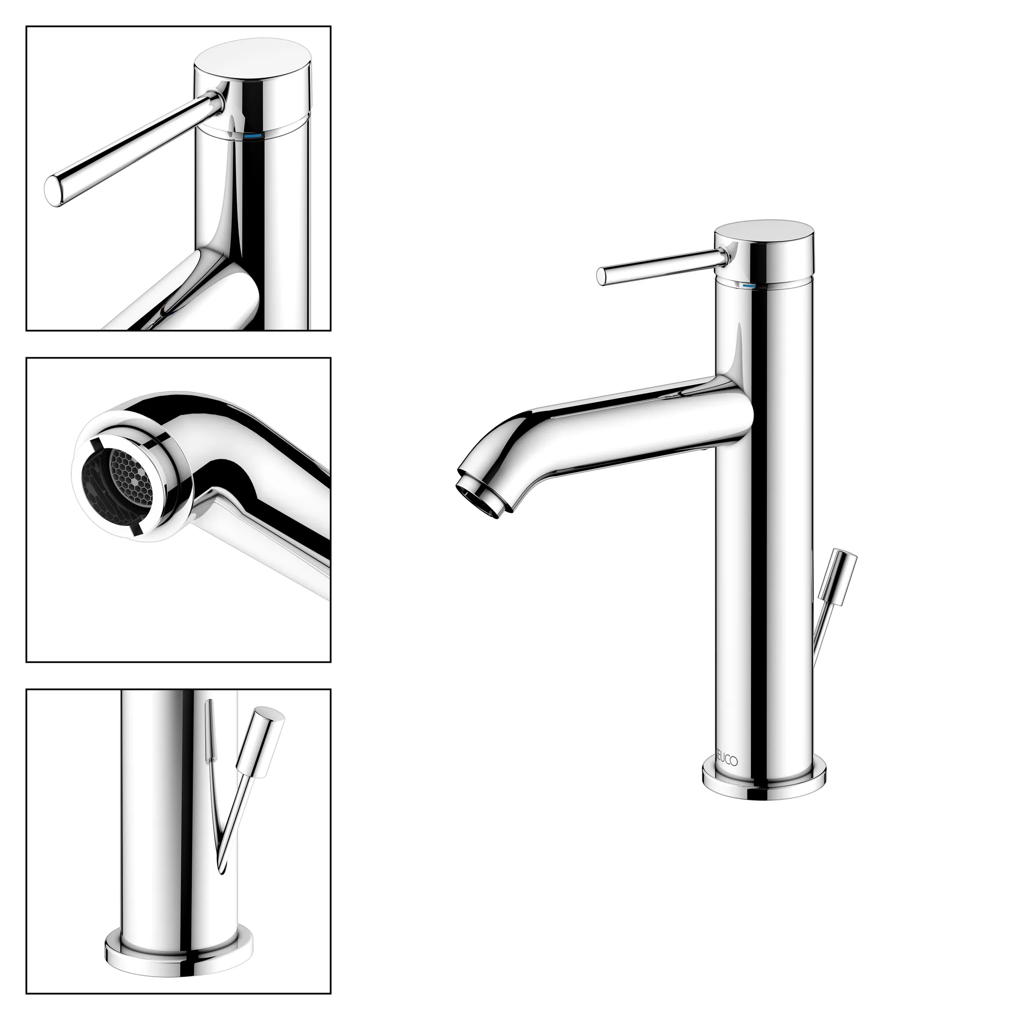 IXMO 59501012001 Einhebel-Waschtischmischer 130 mit Zugstangen-Ablaufgarnitur IXMO Soft, Rosette rund verchromt IXMO 59501012001 Einhebel-Waschtischmischer 130 mit Zugstangen-Ablaufgarnitur IXMO Soft, Rosette rund verchromt