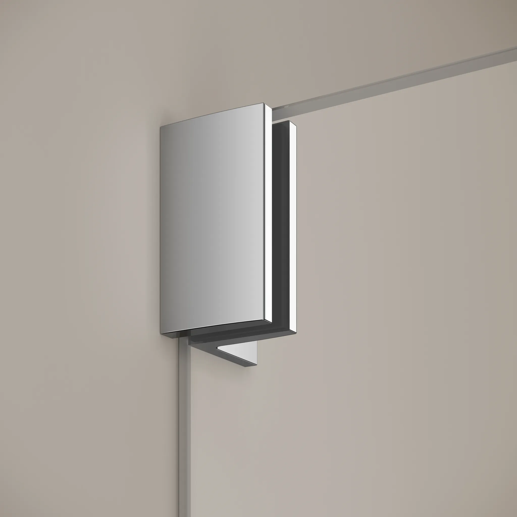 Kermi Duschdesign Walk-In-Duschkabine WALK-IN Wall „FILIA“ Glas Klar, Profile Silber Hochglanz, BV: 800 - 800 mm H: 2000 mm