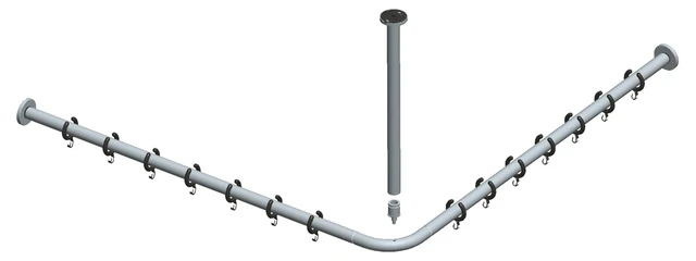 Plan 14937170900 Brausevorhangstangen-Set für Dusche 900 x 900 mm silber-eloxiert Plan 14937170900 Brausevorhangstangen-Set für Dusche 900 x 900 mm silber-eloxiert