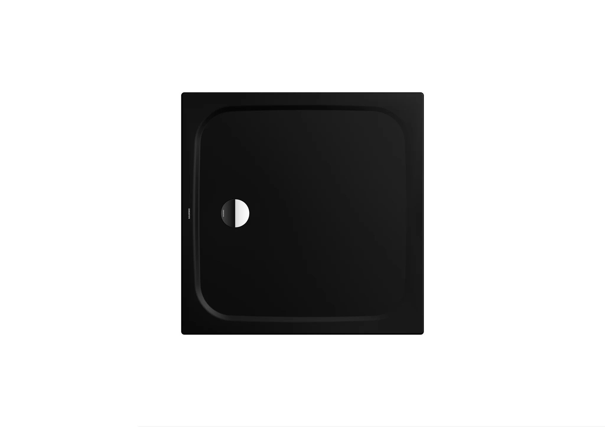 Kaldewei CAYONOPLAN MULTISPACE Duschfläche, schwarz matt, 1200x1200 mm, 17 mm tief, barrierefrei mit seitlichem Ablauf