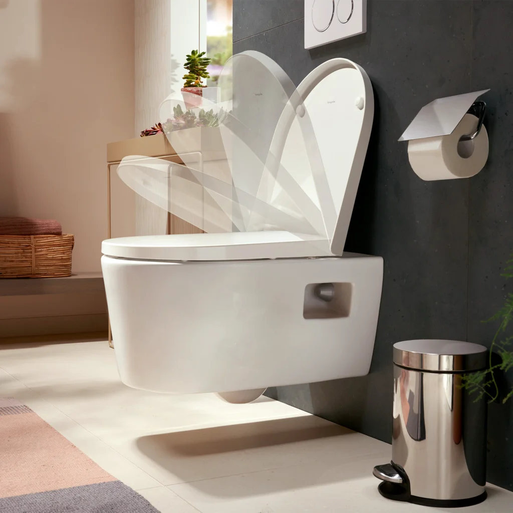 Hansgrohe EluPura Original S Wand-WC-Set, glänzend, 540 mm, AquaChannel Flush, SoftClose, QuickRelease