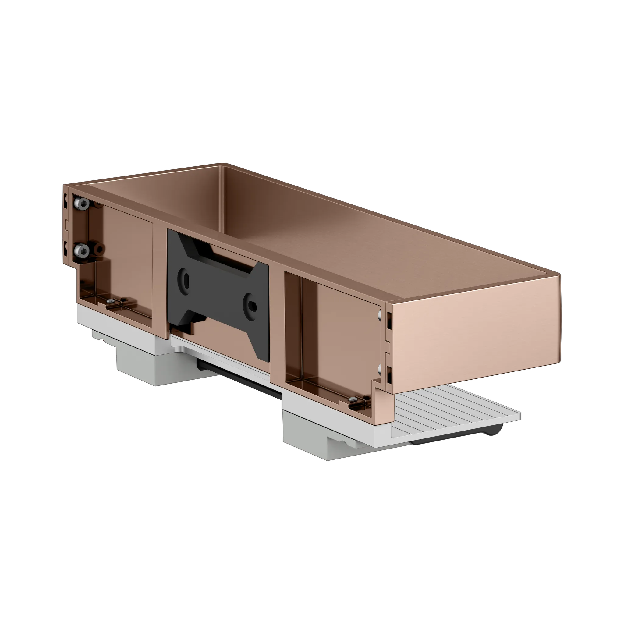 KEUCO EDITION 11 Duschablage mit Glasabzieher Rotgold gebürstet / Alu KEUCO EDITION 11 Duschablage mit Glasabzieher Rotgold gebürstet / Alu