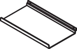 HEWI Ablage pulverbeschichtet in 19 × 1,6 × 10,2 cm