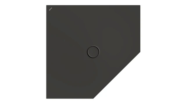 Bette fünfeck Duschwanne „BetteFloor Caro“ 1000 × 1000 mm mit BetteAntirutsch Pro, ohne Oberflächenveredelung, ohne Wannenträger, in Anthracite