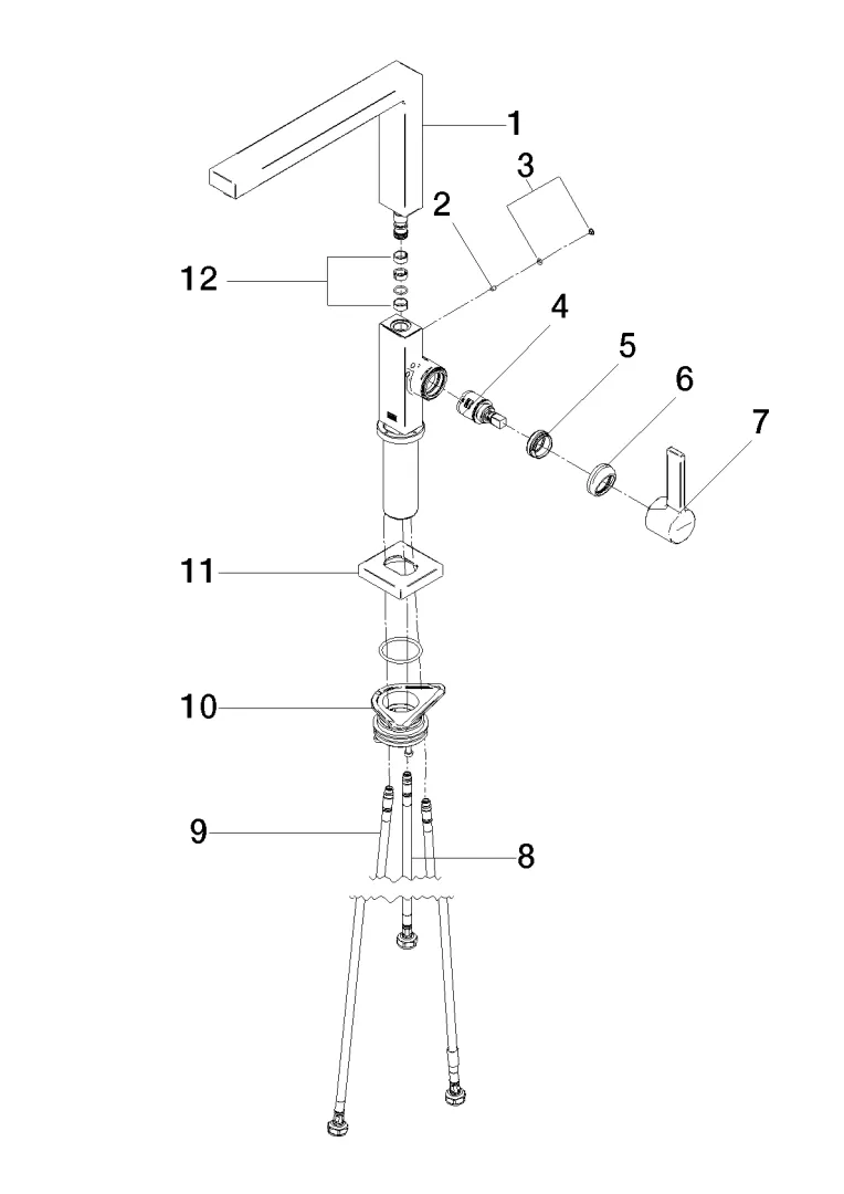 Einhebelmischer für Spül-/ Profibrause LOT Chrom 33826680 Einhebelmischer für Spül-/ Profibrause LOT Chrom 33826680