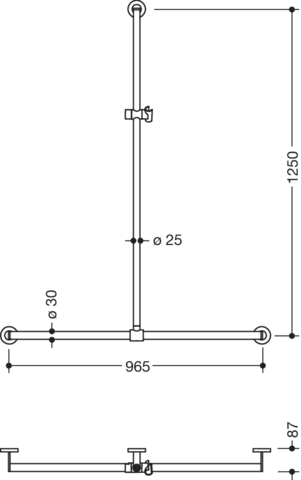 HEWI Haltegriff pulverbeschichtet „System 900“