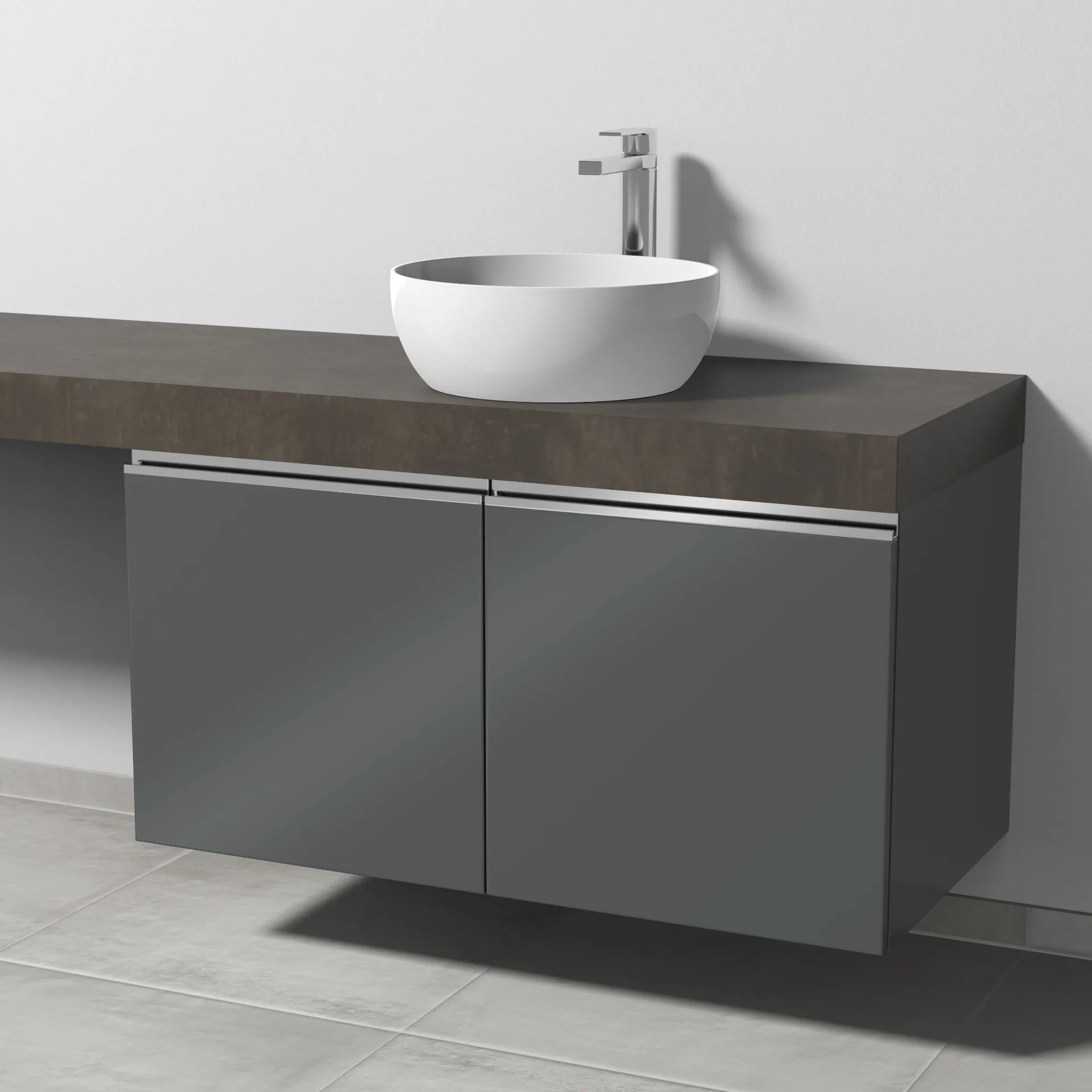 Sanipa Waschtischunterschrank „2morrow“ 1000 × 510 × 520 mm in Anthrazit (glanz) Sanipa Waschtischunterschrank „2morrow“ 1000 × 510 × 520 mm in Anthrazit (glanz)
